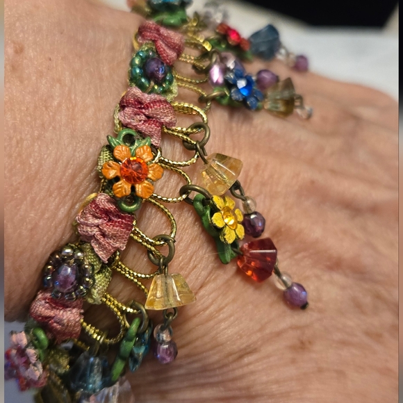 Michal Negrin Jewelry - Michal Negrin Vintage Colorful Floral Bracelet